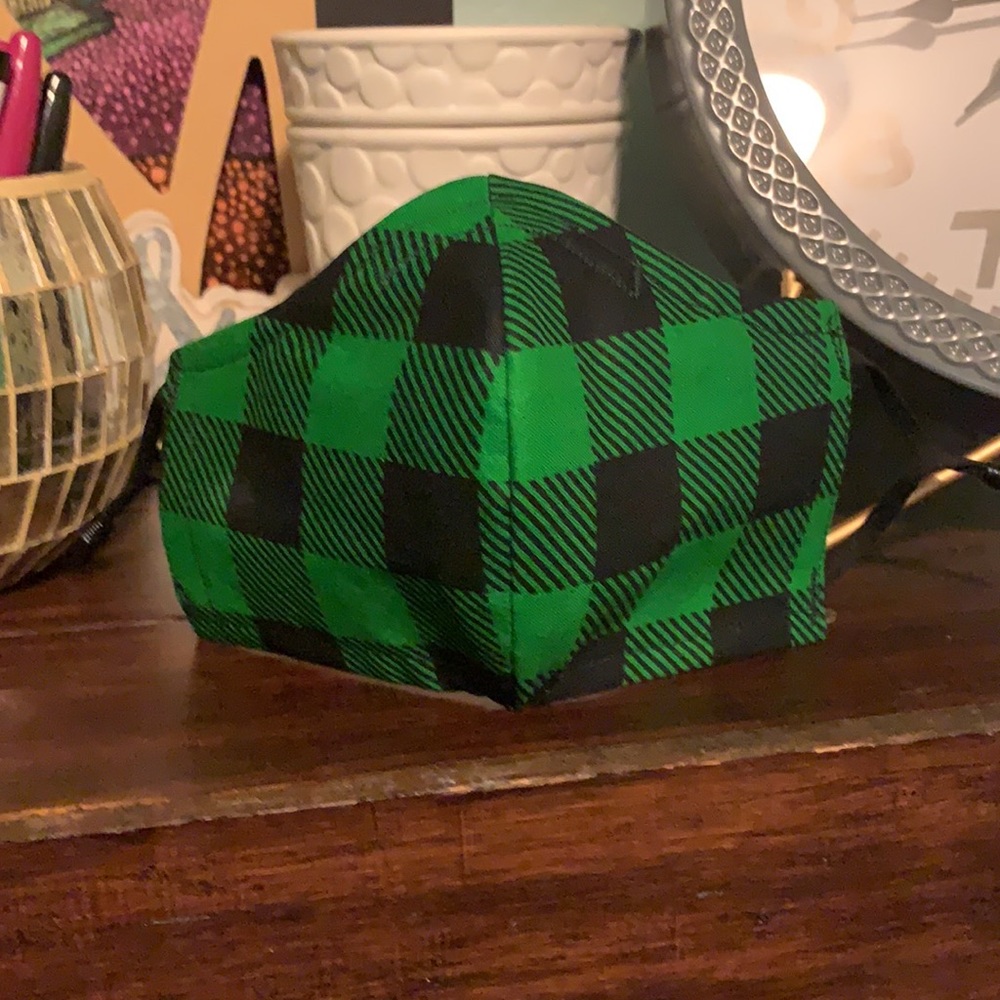 Christmas Plaid print face mask